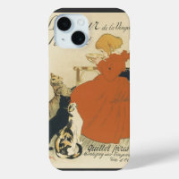 Art Nouveau victorien vintage, Fille avec chats au