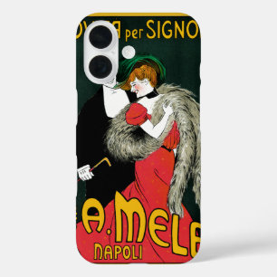 Coques iPhone 16 Art Nouveau vintage, Amour de la mode italienne Ro