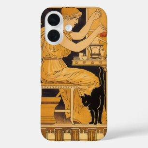 Coque Pour iPhone 16 Art Nouveau vintage, L'amour conquiert tout Scient