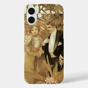 iPhone 16 Plus Case Art Nouveau vintage Love Romance, Flirt de Mucha