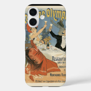 Coque Pour iPhone 16 Art Nouveau vintage, Taverne Olympia Restaurant
