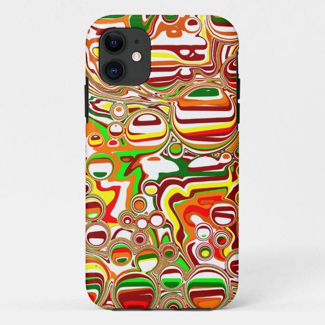 Coques Case-Mate iPhone Art numérique des bulles rétro (Dos)