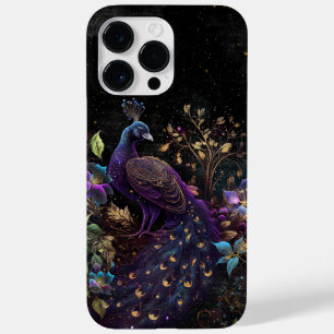 Coque Pour Pour iPhone 14 Pro Max Art numérique Peacock foncé 9