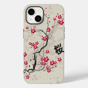 Coque Pour iPhone 14 Art oriental frais de fleurs de cerisier de Sakura