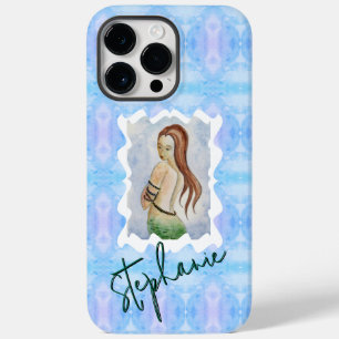 Coque Pour Pour iPhone 14 Pro Max Art original aquarelle de sirène personnalisé