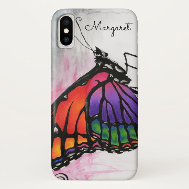Coques Case-Mate iPhone Art original d'imaginaire de papillon de monarque (Dos)