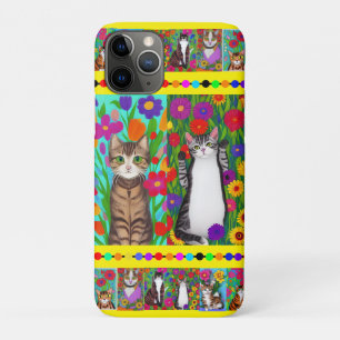 Case-Mate iPhone Case Art populaire Style Whimsical Chat et Fleurs