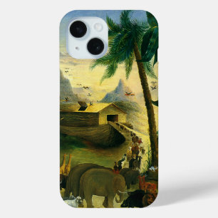 Coque Pour iPhone 15 Art populaire victorien vintage, Arche de Noé par 