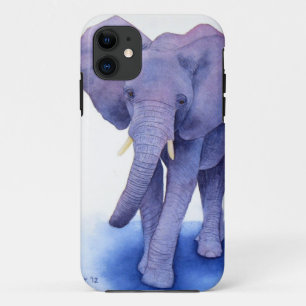 Etui iPhone Case-Mate art pourpre d'aquarelle d'éléphant sur les
