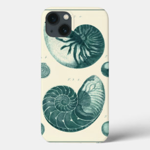 Etui iPhone 13 Art rouge et vert de coquillage