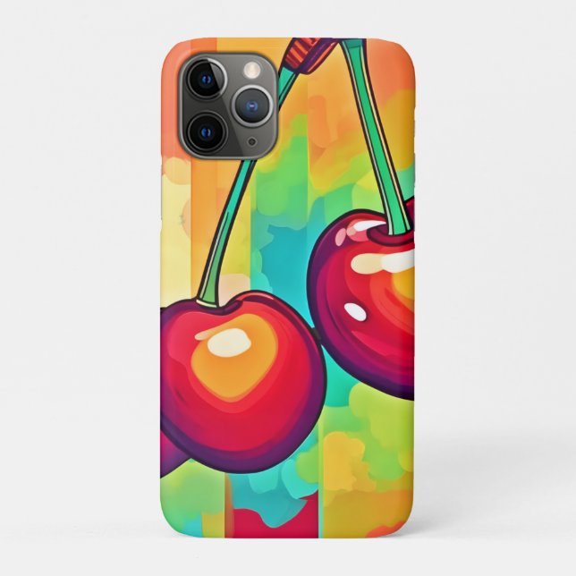 Coques Case-Mate iPhone Art vibrant de cerise (Dos)
