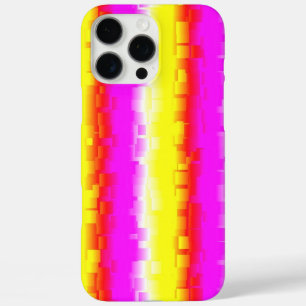 iPhone 16 Pro Max Case Artdeco rose Jaune Artdeco Arc-en-ciel rayures