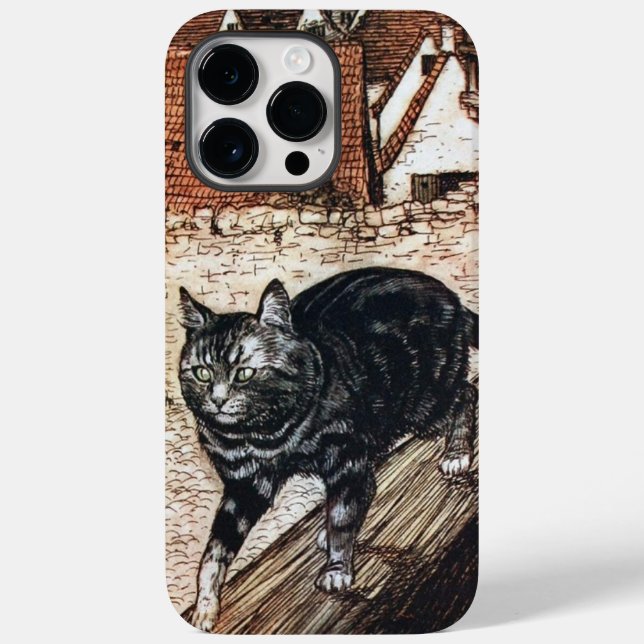 Coques Case-Mate iPhone Arthur Rackham Grimm's Fairy Tales Cat (Verso)