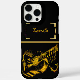 Coques iPhone 16 Pro Max Artiste d'or en beauté guitare