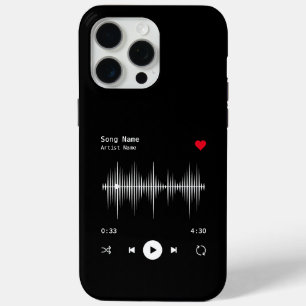 Coque iPhone 15 Pro Max Artiste et chanteur de musique Noir personnalisé