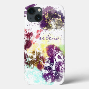 Case-Mate iPhone Case Artistic rose violet Floral Botanique Monogramme