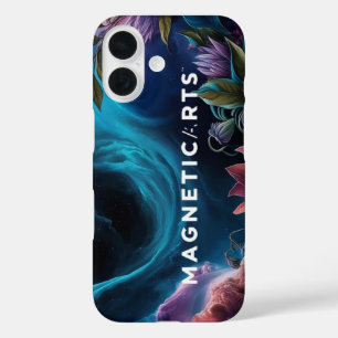 Coque Pour iPhone 16 Arts magnétiques : Nebula florale