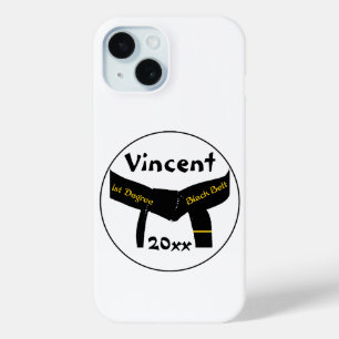 Coque Pour iPhone 15 Arts martiaux 1er degré Ceinture noire