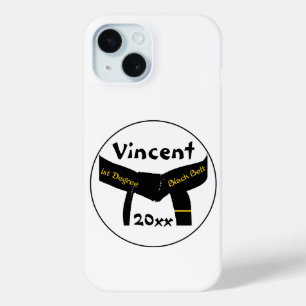 Coque Pour iPhone 15 Arts martiaux 1er degré Ceinture noire