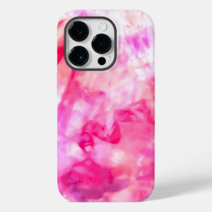 Coque Pour iPhone 14 Pro Artsy Abstrait Été Neon rose pourpre teint Tie Dye