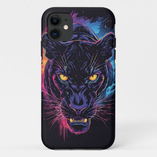 Case-Mate iPhone Case Artwork de Panthère agressive dans les couleurs du