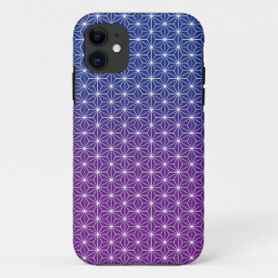 Case-Mate iPhone Case Asanoha japonais traditionnel Imprimé bleu & viole