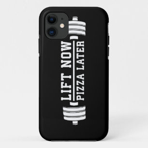 Case-Mate iPhone Case Ascenseur Maintenant, Pizza Plus Tard, Barbell - F