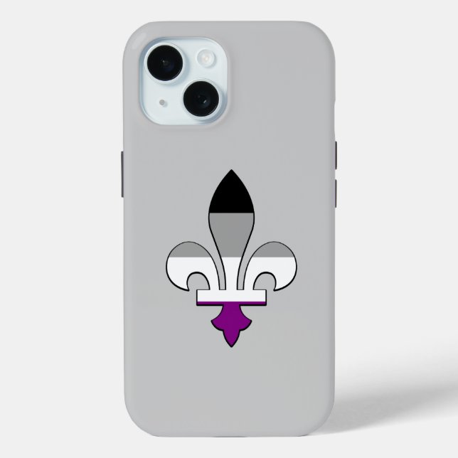 Coques Case-Mate iPhone Asexuality pride fleur-de-lis (Verso)