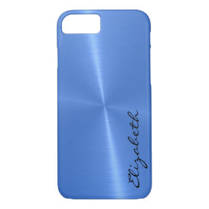 Etui iPhone Case-Mate Aspect métallique en acier inoxydable bleu métalli