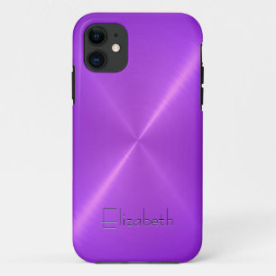 Etui iPhone Case-Mate Aspect métallique en acier inoxydable violet