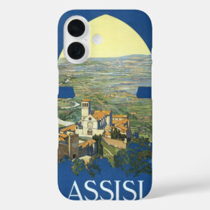 Coque Pour iPhone 16 Assisi Italie Voyage Artistique Vintage Basilique 