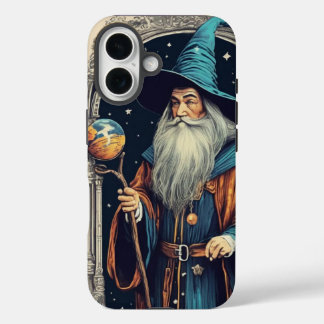 Coque Pour iPhone 16 Assistant Magie de Casquette vintage Bleu Barbe Bl