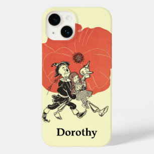 Coque Pour iPhone 14 Assistant vintage de Oz, Dorothy avec Fleurs de Pa