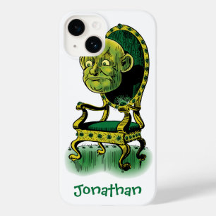 Coque Pour iPhone 14 Assistant vintage Oz, Grumpy Wizard Emerald Throne