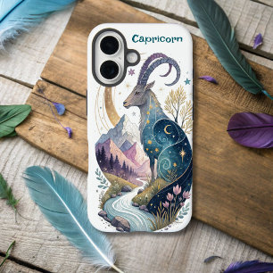 Coque Pour iPhone 16 Astrologie Infused Capricorn Zodiac AI Conçu iPh