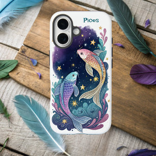 Coque Pour iPhone 16 Astrologie Infused PIces Zodiac AI Conçu