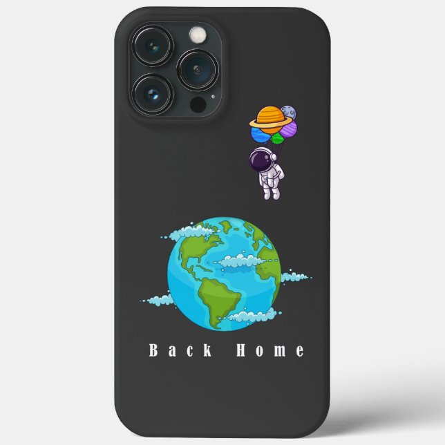 Coques Case-Mate iPhone astronaute avec ballons terre d'atterrissage (Verso)