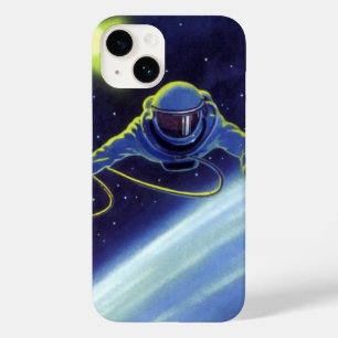 Coque Pour iPhone 14 Astronaute de science-fiction vintage en sortie ex