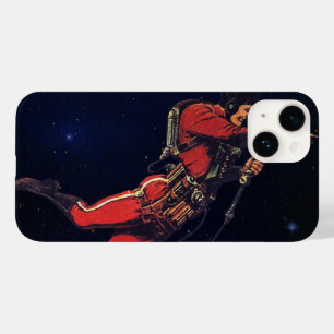 Coque Pour iPhone 14 Astronaute vintage de science-fiction dans l'espac