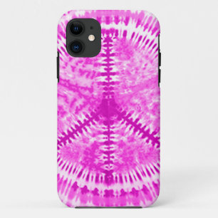 Coque iPhone 11 Attachez la caisse rose de l'iPhone 5 de paix de