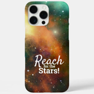 Coques iPhone 16 Pro Max Atteindre les étoiles Citation Typographie Espace 