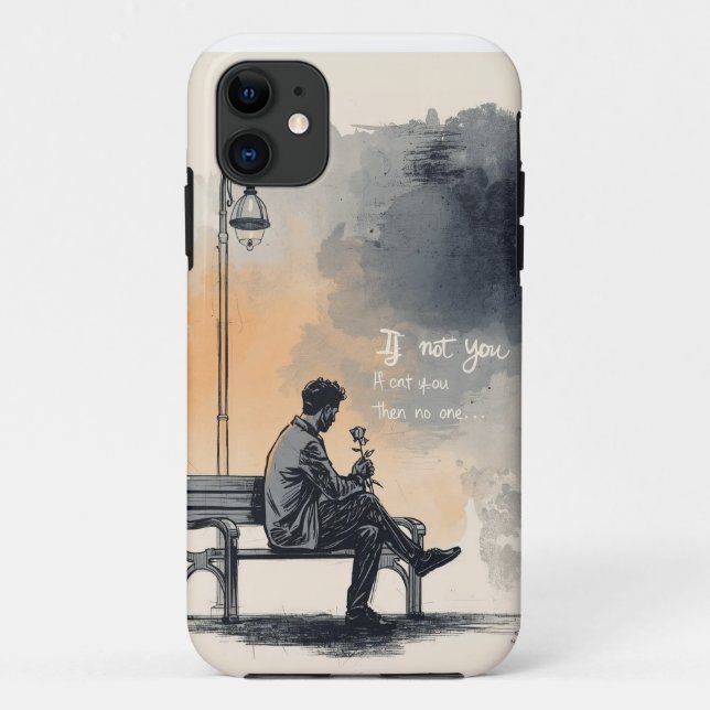 Coques Case-Mate iPhone Attente avec un Rose - Amour non parlé (Dos)