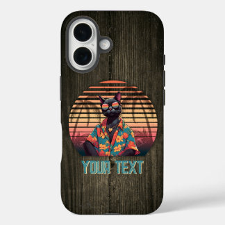 Coque Pour iPhone 16 Attitude de chat Tropical intemporelle