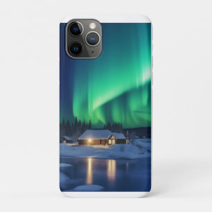 Case-Mate iPhone Case Aurora borealis au-dessus du cabine d'hiver