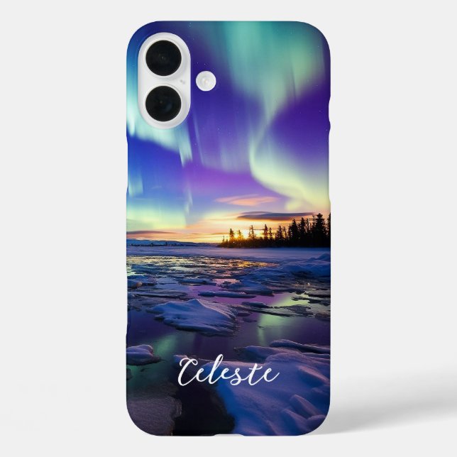 Coques Case-Mate iPhone Aurora Borealis Iridescendant Twilight (Verso)