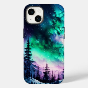 Coque Pour iPhone 14 Aurora céleste boréale Lumières nord vives