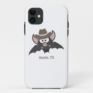 Coque iPhone 11 Austin Texas Cute Cartoon Cowboy Bat