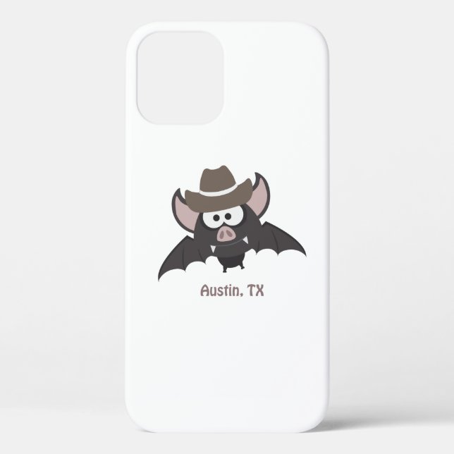 Coques Case-Mate iPhone Austin Texas Cute Cartoon Cowboy Bat (Verso)