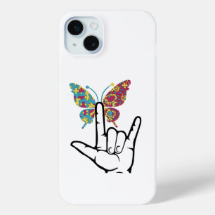 Coque iPhone 15 Mini Autiste Papillon Autisme Sensibilisation à l'autis