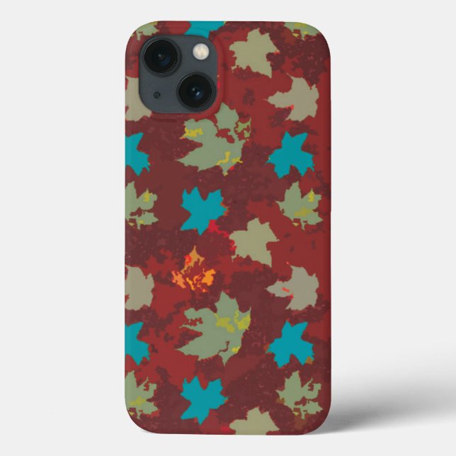 Coques Case-Mate iPhone Autmn feuilles volants solides - Ombre brûlée oran (Verso)